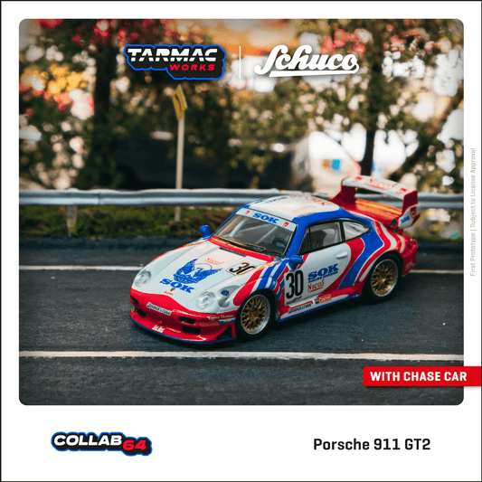 TARMAC WORKS COLLAB64 1/64 Porsche 911 GT2 Sohgo-Keibi #30 T64S-004-SK