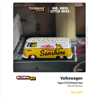 TARMAC WORKS COLLAB64 1/64 VW Type II (T1) Panel Van  Mr. Men Little Miss Little Miss Sunshine T64S-005-MMLM