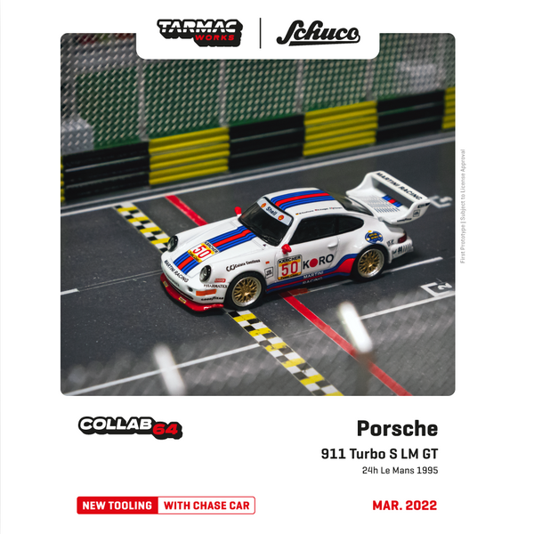 TARMAC WORKS COLLAB64 1/64 Porsche 911 Turbo S LM GT 24H Le Mans 1995 #50 T64S-009-95LM