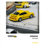 TARMAC WORKS x Schuco COLLAB64 1/64 Porsche 911 Turbo Yellow T64S-009-YL
