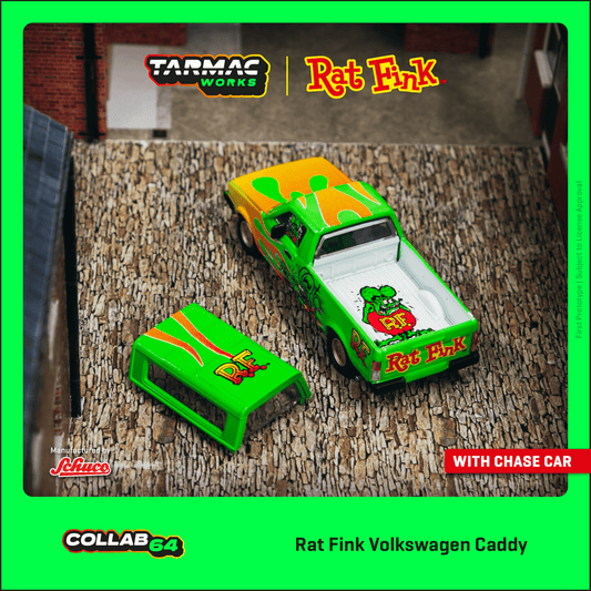 TARMAC WORKS GLOBAL64 1/64 Volkswagen Caddy Rat Fink with removable cover T64S-013-RF1