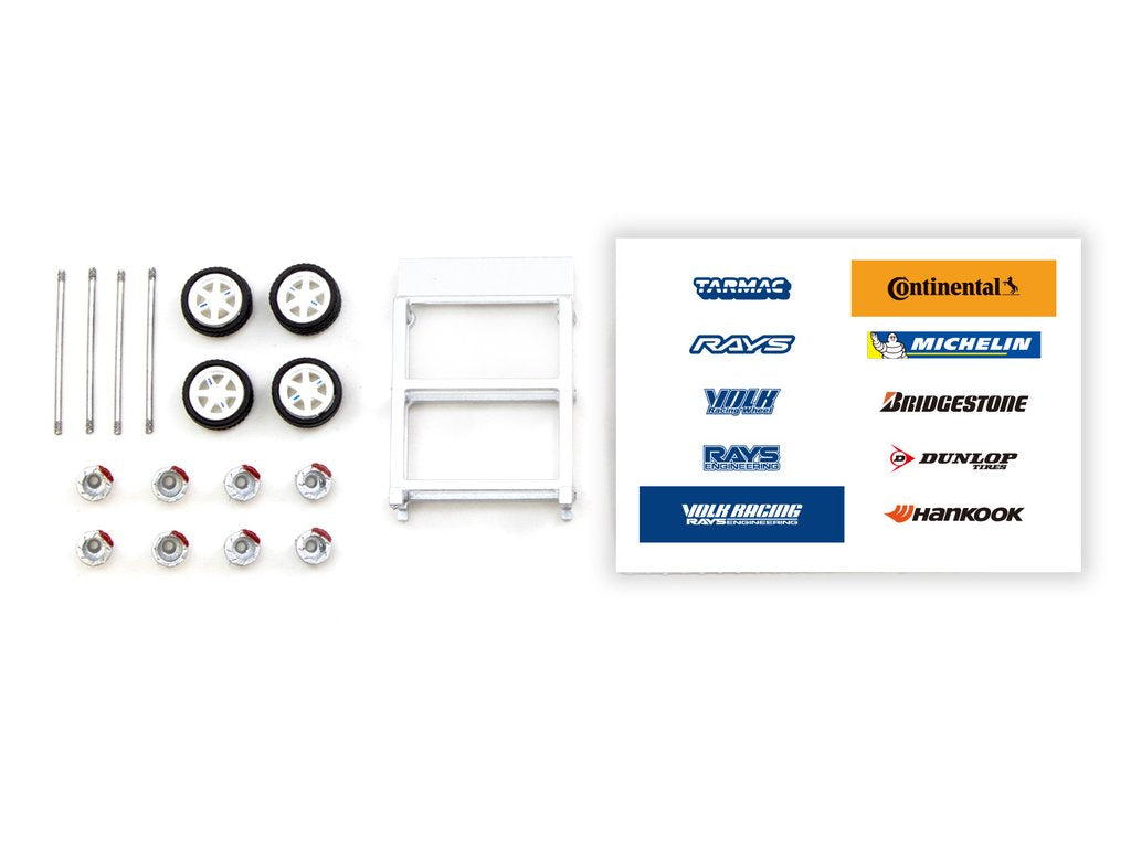 Tarmac Works 1/64 Accessories Rays TE37 White T64W-002-WH