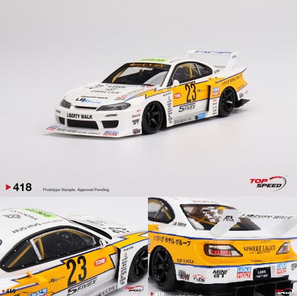 PREORDER TOP SPEED 1/18 LB-Super Silhouette Nissan S15 SILVIA Presentation TS0418 (Approx. Release Date : AUGUST 2022 subject to manufacturer's final decision)