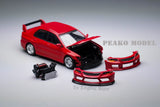 Peako64 1/64 Mitsubishi 2006 Lancer Evolution IX with 3D-Paper Car Park (RED) 63051