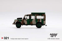 MINI GT 1/64 Land Rover Defender 110 Malaysian Army "Harimau Belang - Tiger Stripes" MGT00321-R