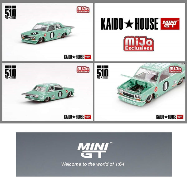 MINI GT x Kaido House 1/64 Mijo Exclusive Datsun 510 Pro Street " KDO510" Limited Edition KHMG008