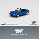 MINI GT 1/64 Mazda Miata MX-5 (NA) Mariner Blue Headlight Up MGT00331-L