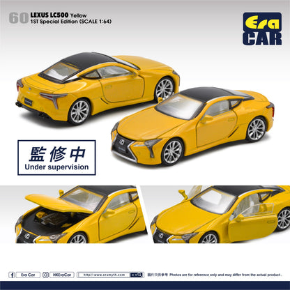 ERA CAR 1/64 LEXUS LC500 Yellow 1ST Special Edition