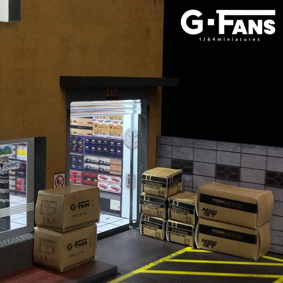 G-FANS 1/64 Diorama with LED Light - Model Car Shop 710026