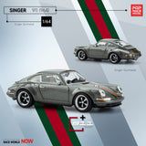 PREORDER POPRACE 1/64 Singer 911 Gunmetal (Approx. release in Q4 2022 and subject to the manufacturer's final decision)