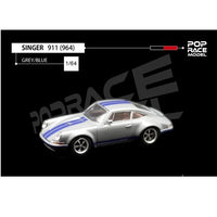 POPRACE 1/64 Singer 911 Grey/Blue PR64-SGR-GYB