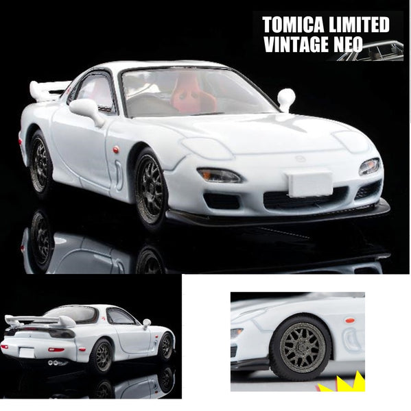 TOMYTEC Tomica Limited Vintage Neo 1/64 LV-N Mazda RX-7 Type RZ White 2000 Model Hong Kong Exclusive