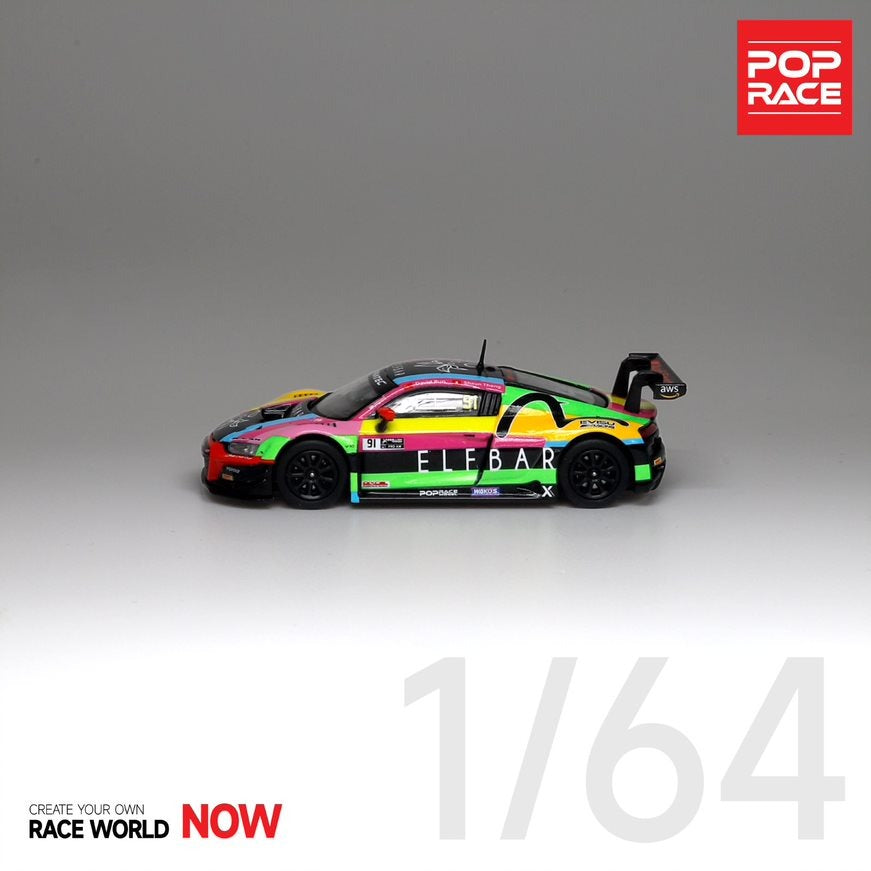 POPRACE 1/64 Audi R8 LMS EVO ELFBAR x WORKS #91 PR64-R8E2-ELF1