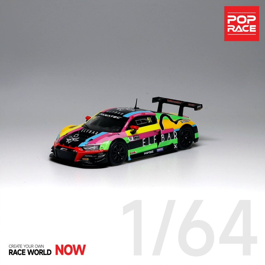 POPRACE 1/64 Audi R8 LMS EVO ELFBAR x WORKS #91 PR64-R8E2-ELF1
