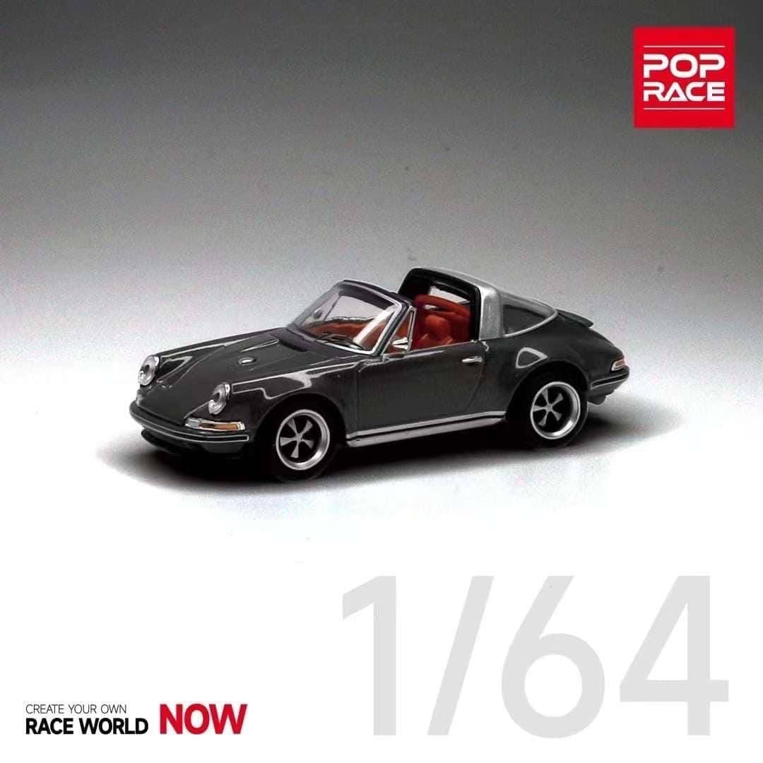POPRACE 1/64 Singer Targa - Metal Grey PR64-SGTA-GY01