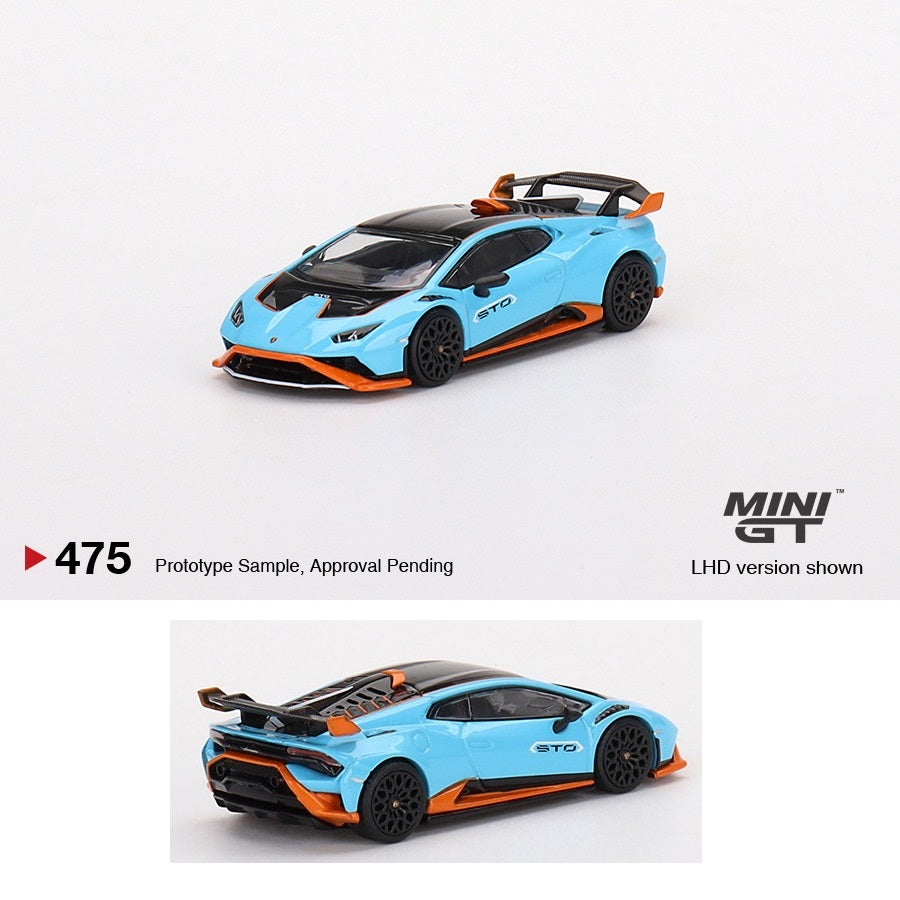 MINI GT 1/64 Lamborghini Huracán STO Blu Laufey LHD MGT00475-L