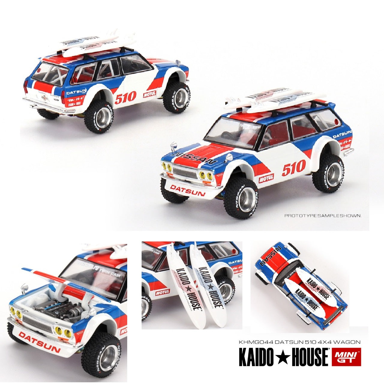 MINI GT x Kaido House 1/64 Datsun KAIDO 510 Wagon Kaido GT Surf Safari RS KHMG044