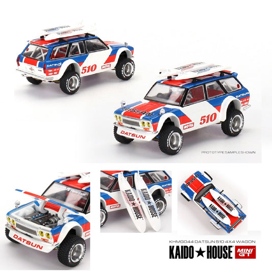 MINI GT x Kaido House 1/64 Datsun KAIDO 510 Wagon Kaido GT Surf Safari RS KHMG044