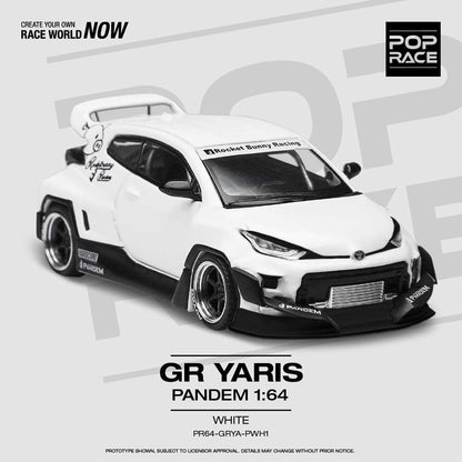 POPRACE 1/64 GR Yaris Pandem White PR64-GRYA-PWHI