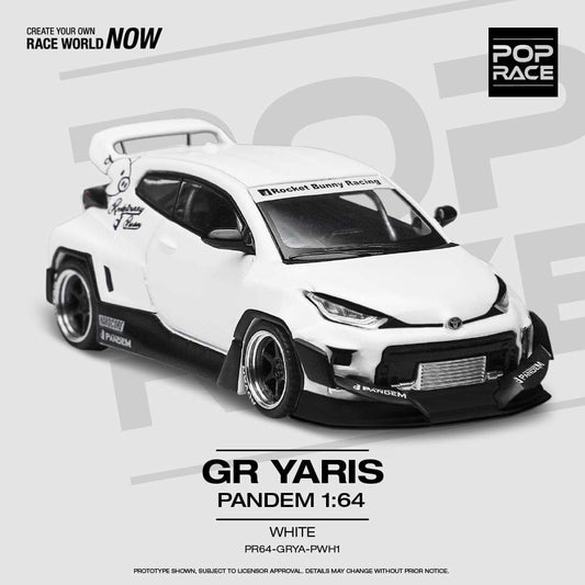 POPRACE 1/64 GR Yaris Pandem White PR64-GRYA-PWHI