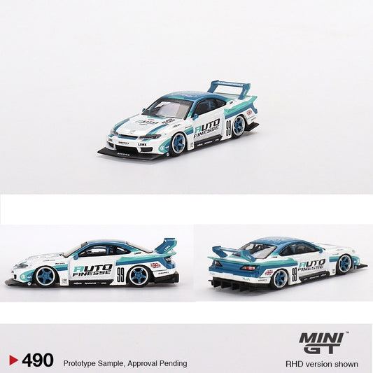 MINI GT 1/64 Nissan LB-Super Silhouette S15 SILVIA Auto Finesse RHD MGT00490-R