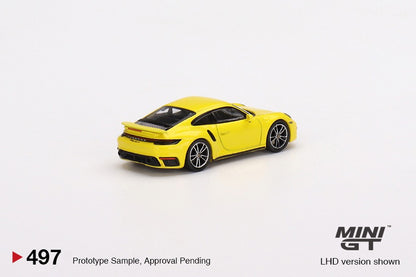 MINI GT 1/64 Porsche 911 Turbo S Racing Yellow LHD MGT00497-L