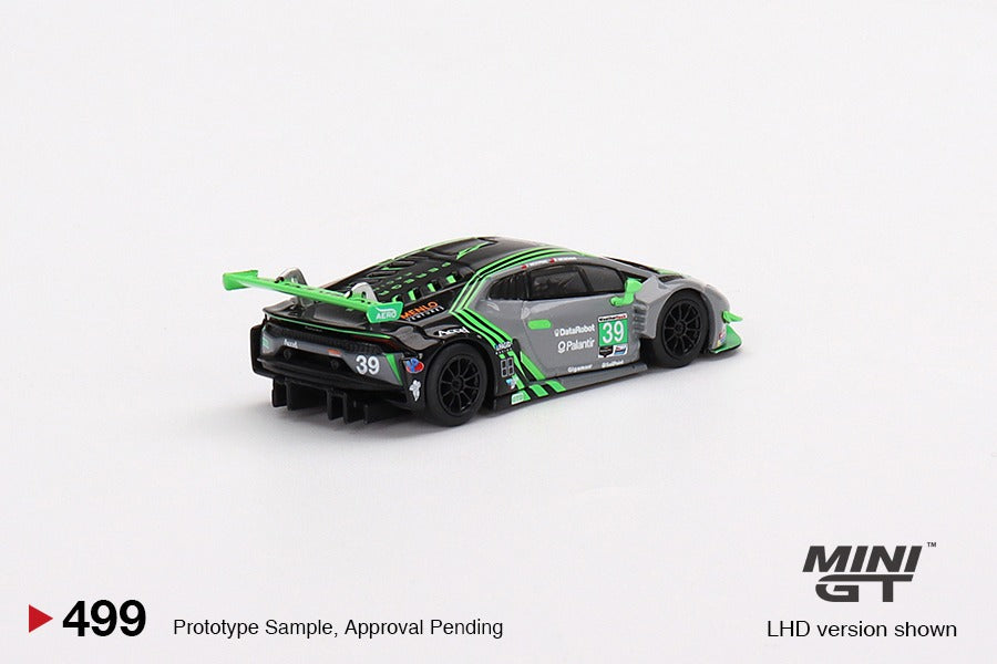 MINI GT 1/64 Lamborghini Huracan GT3 EVO #39 2022 IMSA Road America 2nd Place LHD MGT00499-L