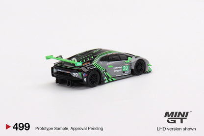 MINI GT 1/64 Lamborghini Huracan GT3 EVO #39 2022 IMSA Road America 2nd Place LHD MGT00499-L