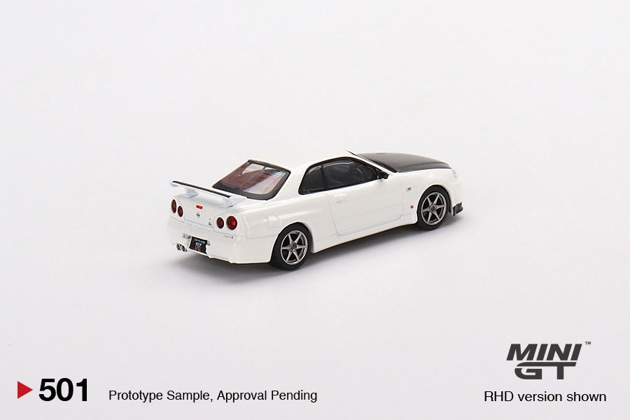 MINI GT 1/64 Nissan Skyline GT-R (R34) V-Spec II N1 White RHD MGT00501-R