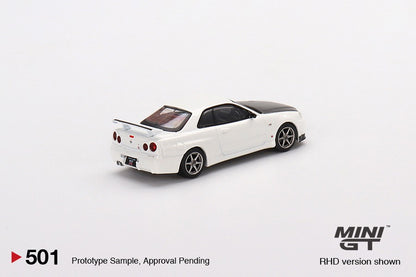 MINI GT 1/64 Nissan Skyline GT-R (R34) V-Spec II N1 White RHD MGT00501-R