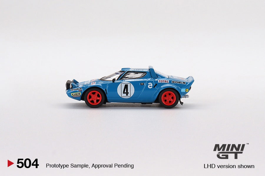 MINI GT 1/64 Lancia Stratos HF 1979 Rally MonteCarlo Winner #4 LHD MGT00504-L