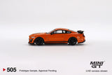 MINI GT 1/64 Ford Mustang Shelby GT500 Twister Orange LHD MGT00505-L