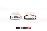 MINI GT x Kaido House 1/64 Nissan Skyline GT-R (R34) Kaido Works V2 (White) KHMG049