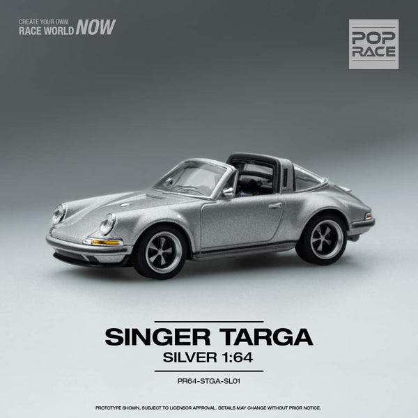POPRACE 1/64 Singer Targa Silver PR64-SGTA-SL01