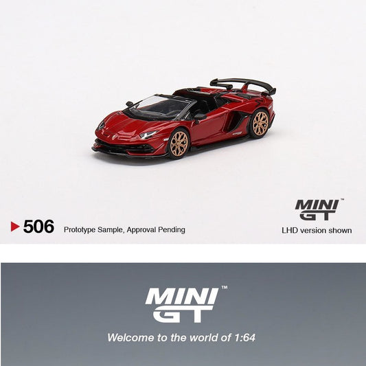 MINI GT 1/64 Lamborghini Aventador SVJ Roadster Rosso Efestos LHD MGT00506-L