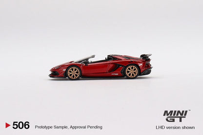 MINI GT 1/64 Lamborghini Aventador SVJ Roadster Rosso Efestos LHD MGT00506-L