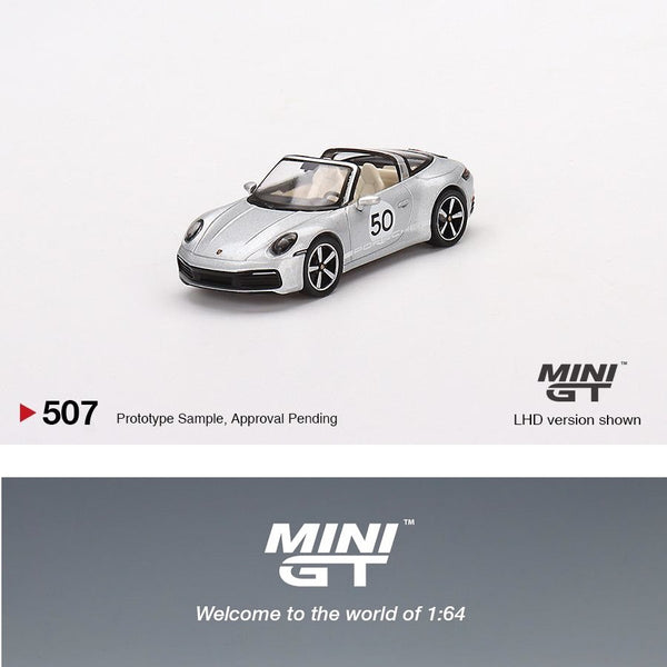 MINI GT 1/64 Porsche 911 Targa 4S Heritage Design Edition GT Silver Metallic LHD MGT00507-L