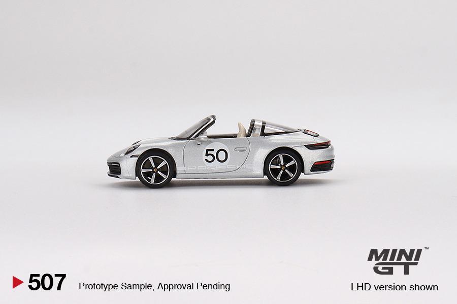 MINI GT 1/64 Porsche 911 Targa 4S Heritage Design Edition GT Silver Metallic LHD MGT00507-L