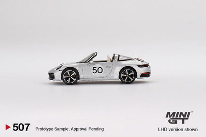 MINI GT 1/64 Porsche 911 Targa 4S Heritage Design Edition GT Silver Metallic LHD MGT00507-L