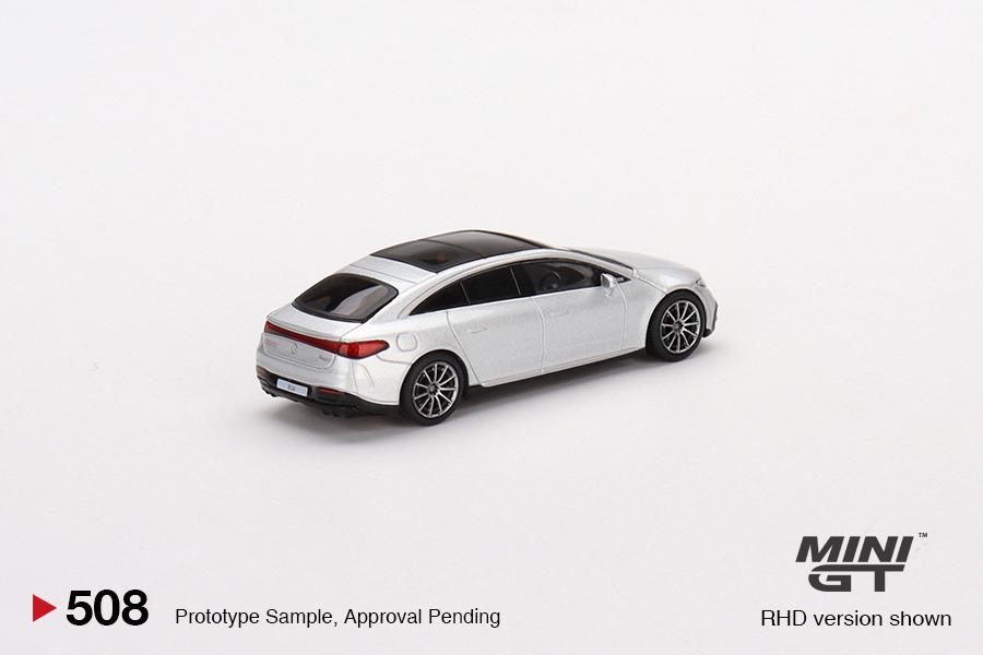 MINI GT 1/64 Mercedes-Benz EQS 580 4MATIC High-Tech Silver Metallic LHD MGT00508-L
