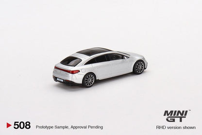 MINI GT 1/64 Mercedes-Benz EQS 580 4MATIC High-Tech Silver Metallic LHD MGT00508-L