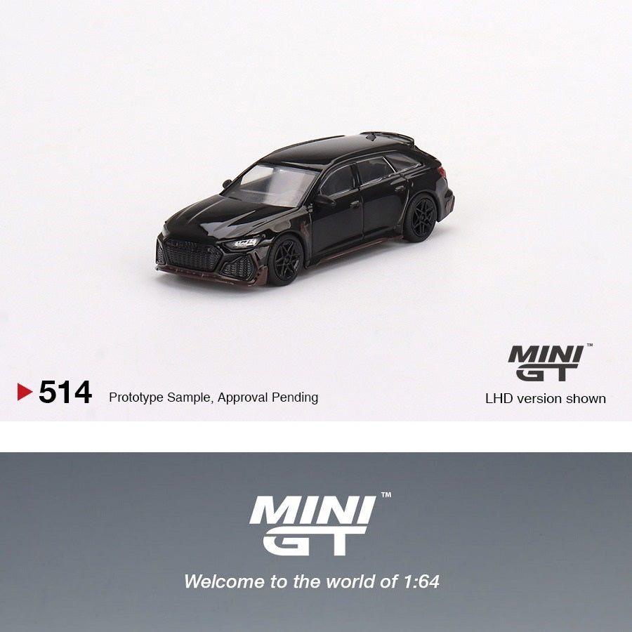 MINI GT 1/64 ABT Audi RS6 Johann Abt Signature Edition Black LHD MGT00514-L