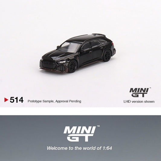 MINI GT 1/64 ABT Audi RS6 Johann Abt Signature Edition Black LHD MGT00514-L