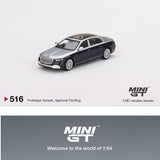 MINI GT 1/64 Mercedes-Maybach S680 Cirrus Silver / Nautical Blue Metallic LHD MGT00516-L