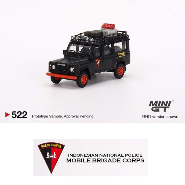 MINI GT 1/64 Land Rover Defender 110 Mobile Brigade Corps (KORPS BRIMOB) - EMS Exclusive RHD MGT00522-R