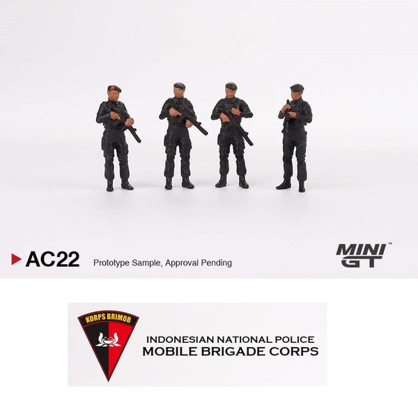PREORDER MINI GT 1/64 Figurine : Mobile Brigade Corps (BRIMOB) MGTAC22 (Approx. Release Date : JULY 2023 subject to manufacturer's final decision)