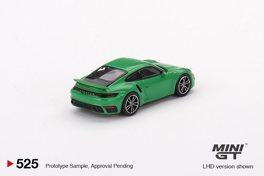 MINI GT 1/64 Porsche 911 Turbo S Python Green LHD MGT00525-L