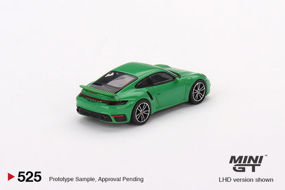 MINI GT 1/64 Porsche 911 Turbo S Python Green LHD MGT00525-L