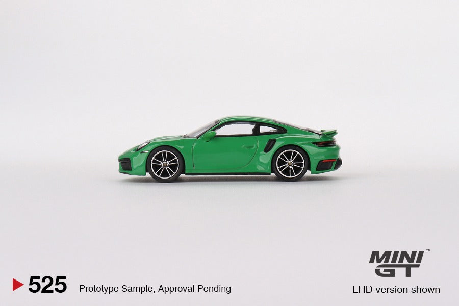 MINI GT 1/64 Porsche 911 Turbo S Python Green LHD MGT00525-L