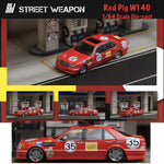 Stance Hunters x Street Weapon 1/64 S Class W140 RED PIG #35